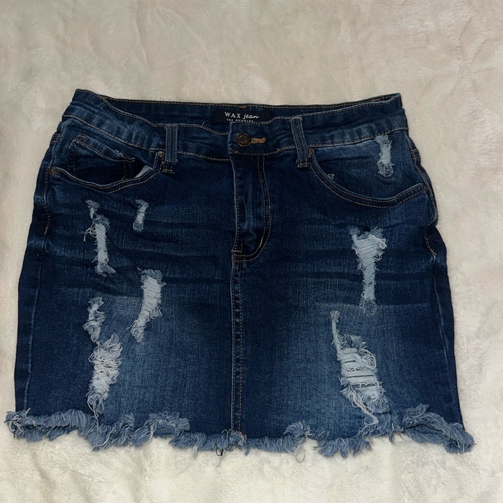 Wax Jean skirt